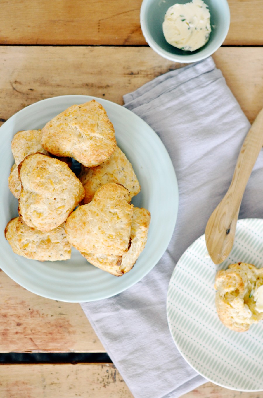 Cheddar Cheese Biscuits + Rosemary Butter | lark & linen
