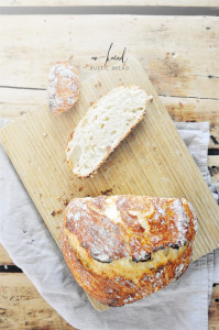 no-knead rustic bread (so easy a 4 year old could do it)