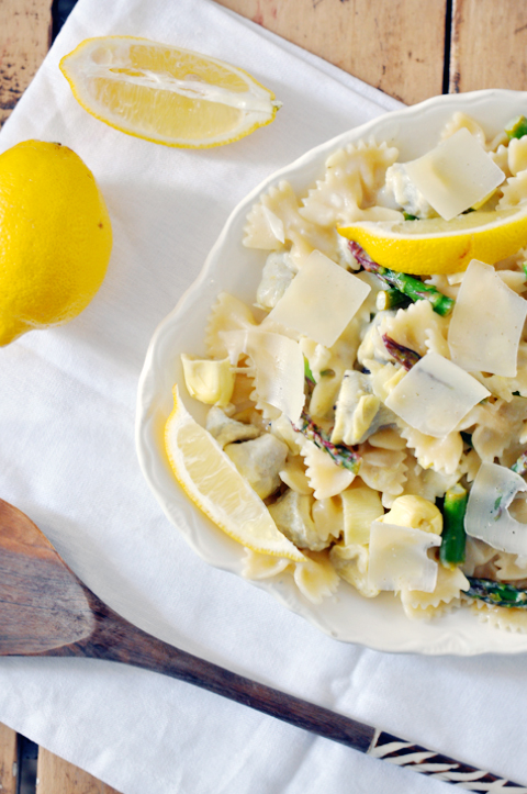 Lemon artichoke pasta - a 20 minute meal