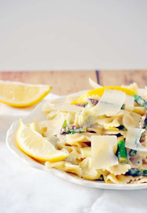 Lemon artichoke pasta - a 20 minute meal