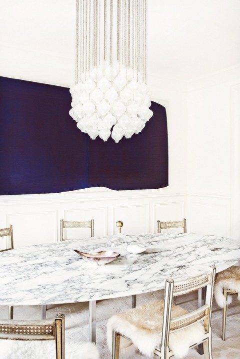 Marble dining room table
