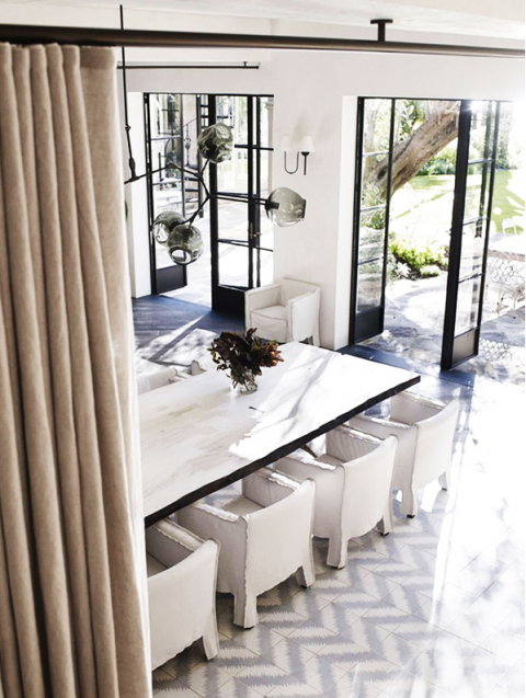 Casual glam dining room