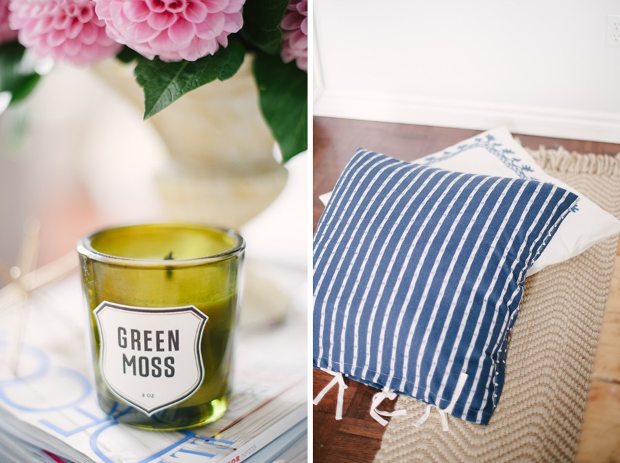 Candles and throw pillows | Lark & Linen Interior Design