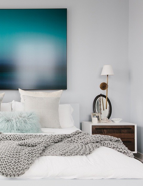 Athena Calderone's home | bright white bedroom