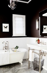 Black and white bathroom