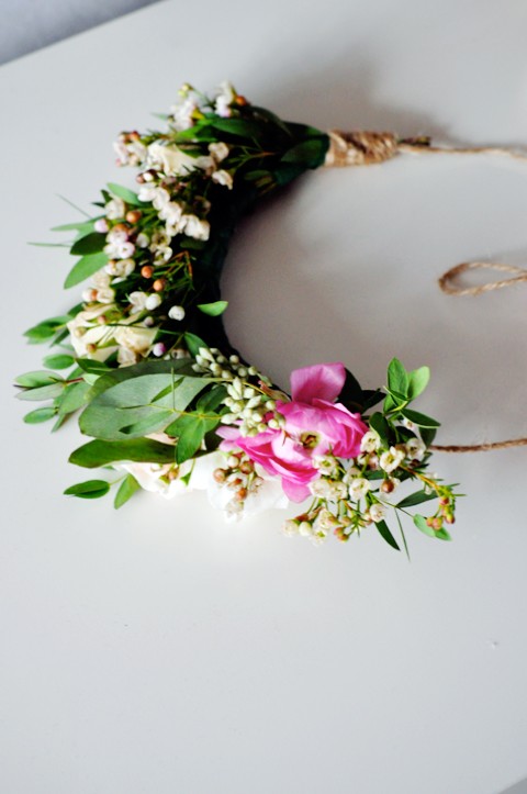 Homemade flower crown