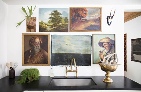Oil painting gallery wall
