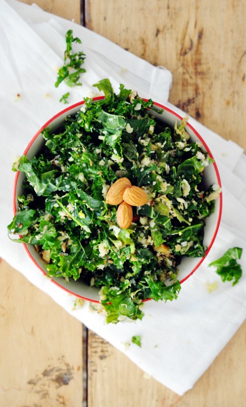 Healthy, nutritious, delicious, kale & brussels sprouts salad