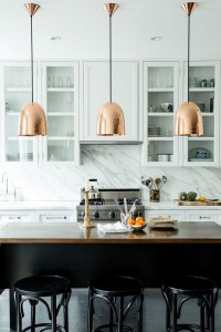 New York apartment: Copper pendants