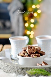 Chocolate almond Christmas cookies
