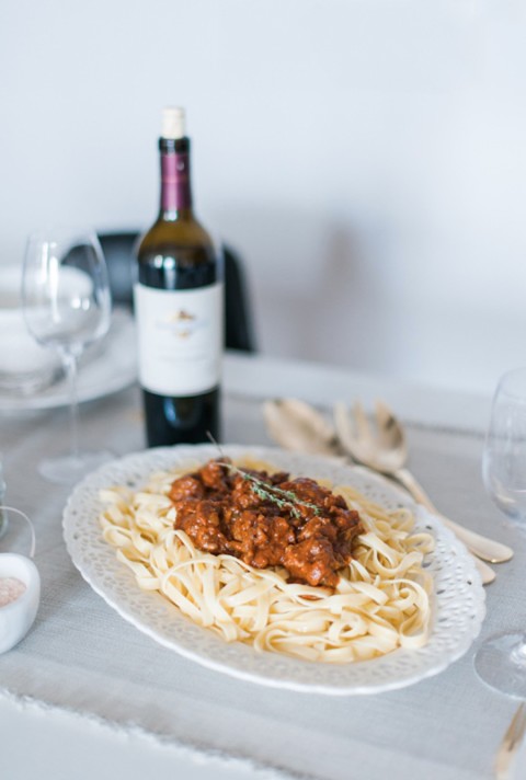 Red wine & sausage bolognese recipe
