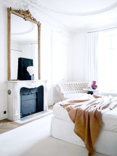 Glam Parisian bedroom