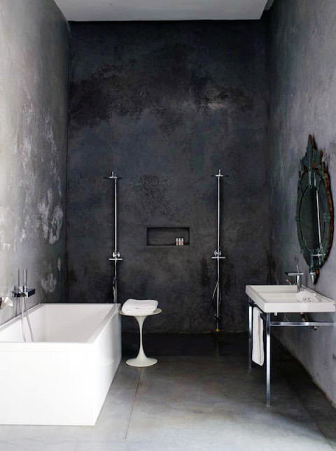 Concrete bathroom