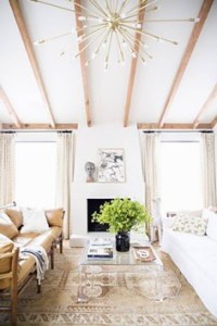 Rustic glamorous living room
