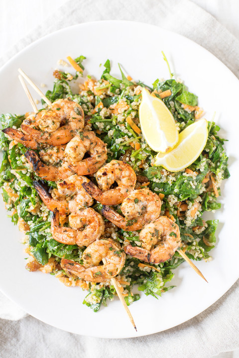 10 minute weeknight meal: Moroccan grilled shrimp