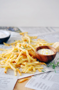 parmesan fries recipe (with truffle aioli)