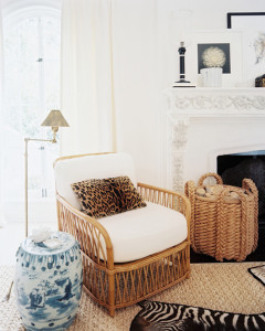 upholstered cane chair