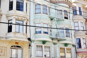 Pastel buildings in San Francisco