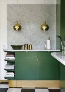 emerald green and marble