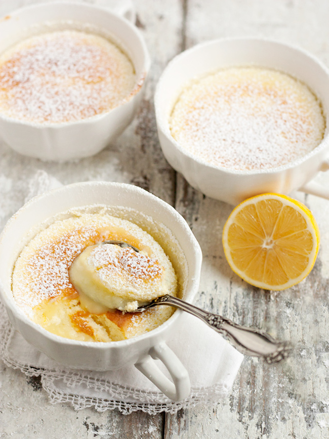 warm lemon pudding cake