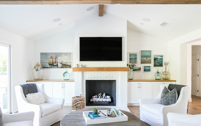 beach inspired living room