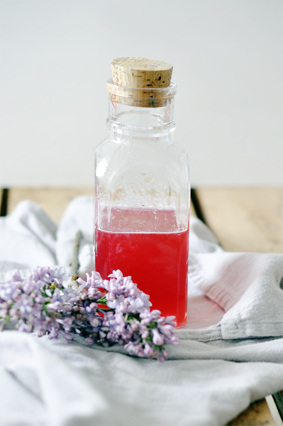 rhubarb lilac syrup, for ice cream, spritzers or cocktails