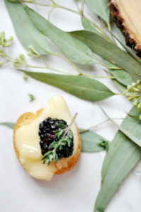 baked brie with wine soaked berries