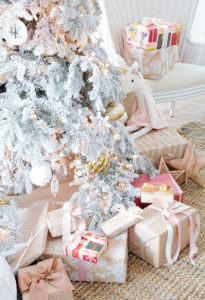 pink christmas wrapping