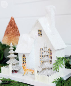 White gingerbread house