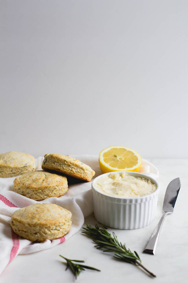 Lemon + Rosemary Biscuits with Lemon-Honey Butter-8