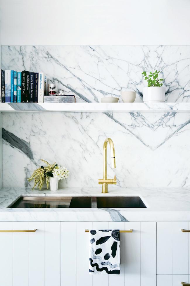 marble white kitchen