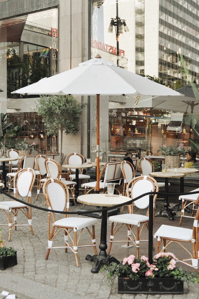Restaurant patio in Stockholm, Sweden