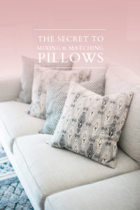 The secret to mixing and matching pillows