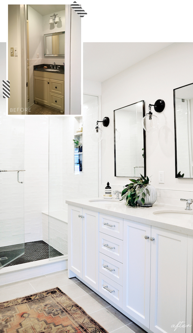 Before After - classic washroom renovation