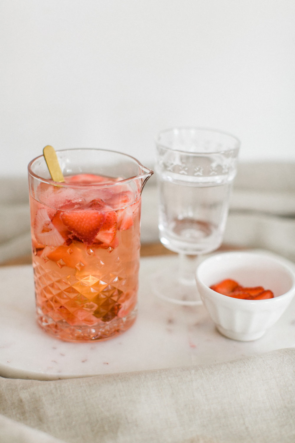 Strawberry Rosé Cocktail | lark & linen