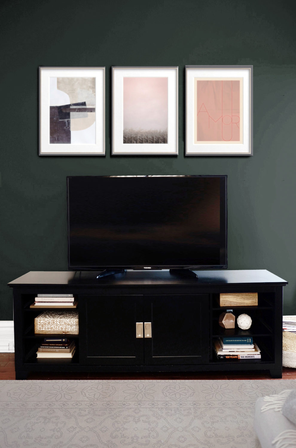 how to decorate around a TV