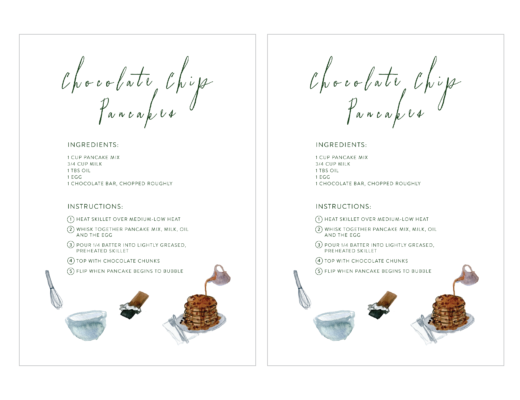 Free Printable - Pancake Recipe | Lark &amp; Linen Interior Design and ...