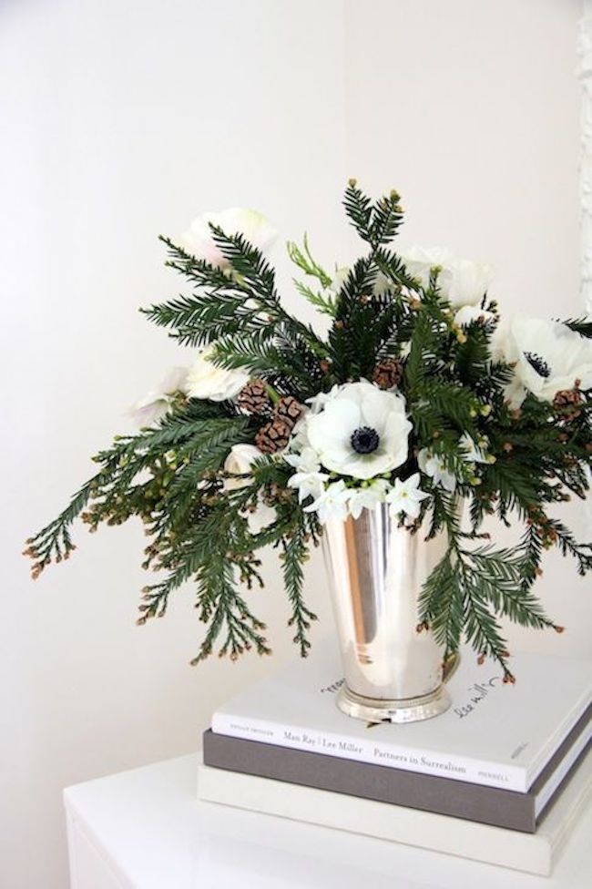 winter floral arrangement