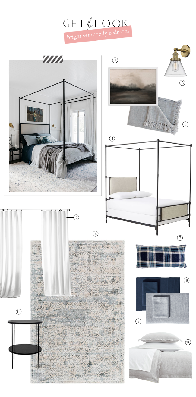 Get The Look: Bright Yet Moody Bedroom | lark & linen
