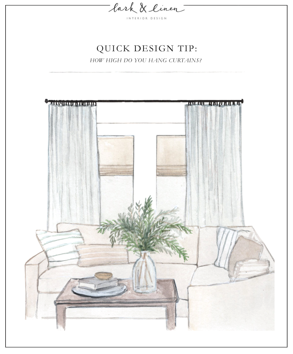 Quick Design Tip: How High Do You Hang Curtains? | lark & linen