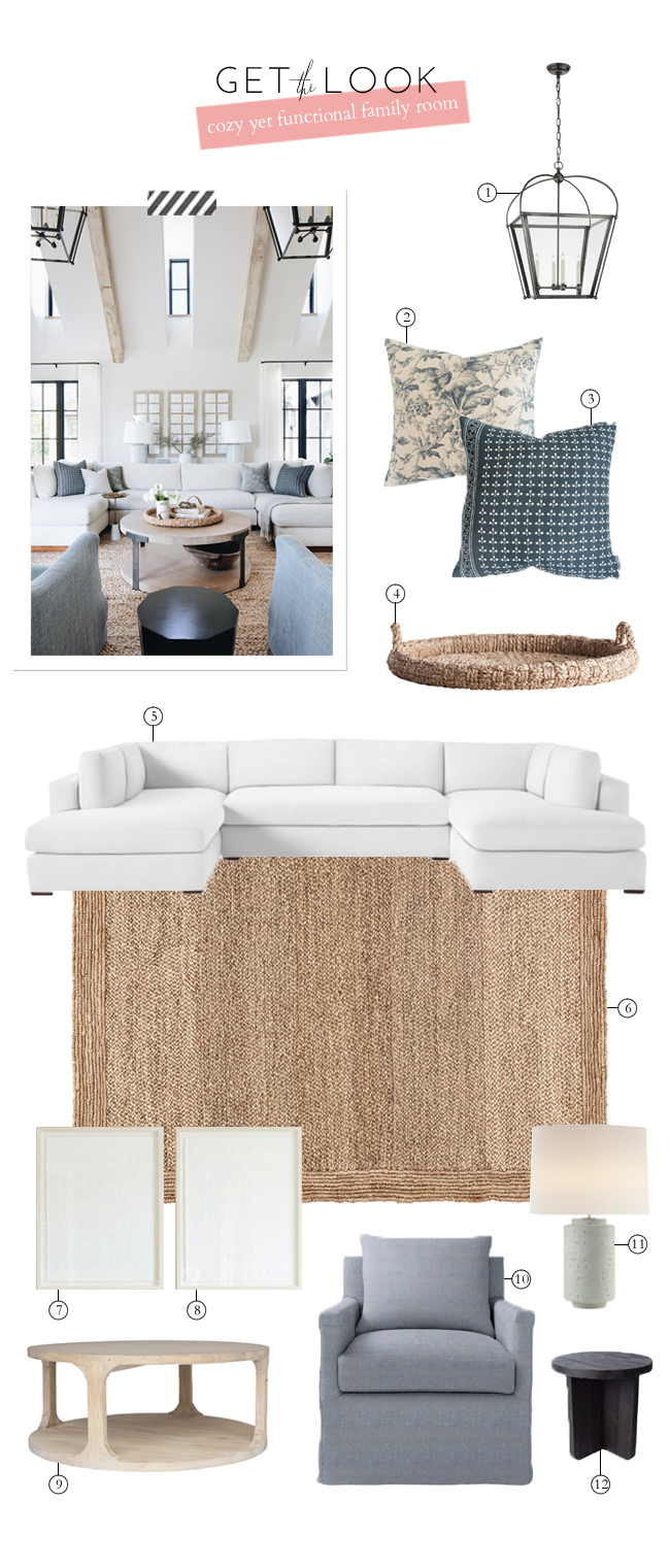 Creating a Cozy yet Functional Family Room | lark & linen