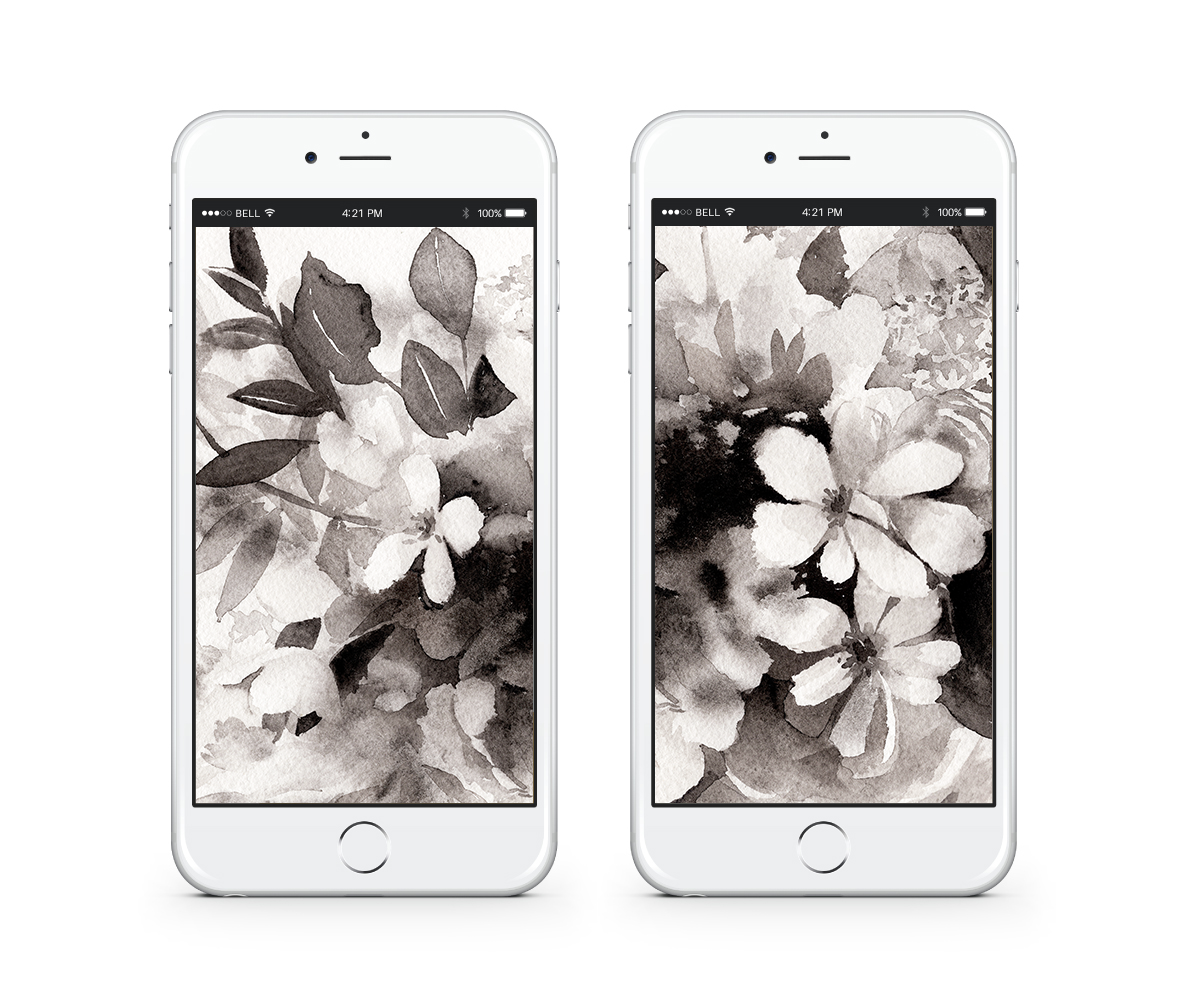 Dress Your Tech: Black & White Bouquet | lark & linen