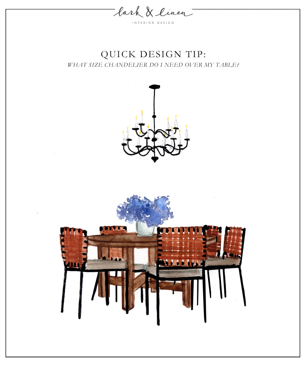 How Do You Figure Out What Size Dining Room Chandelier You Need? | lark & linen
