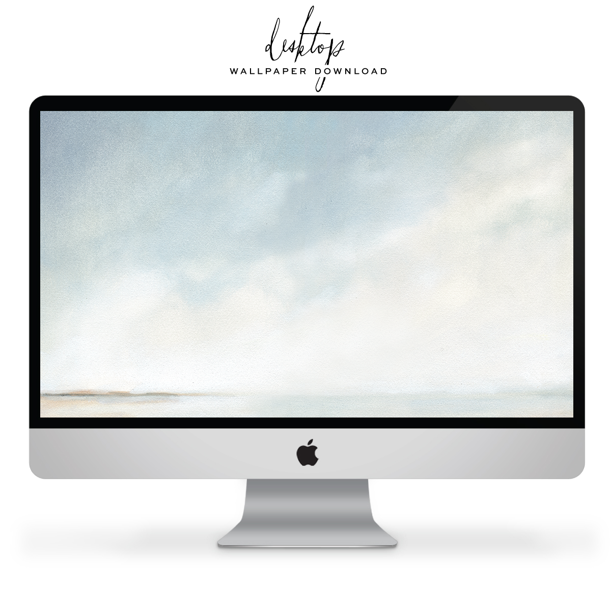 cloudy beach desktop wallpaper